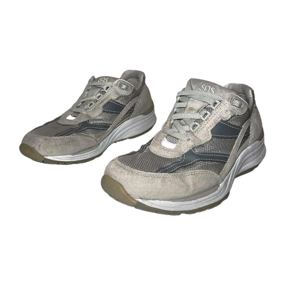 SAS Journey Mesh Grey Mens Walking Shoes Sz 10 M $214 Msrp Comfort 2156858-9